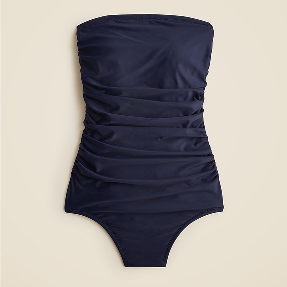 J. Crew Other - J. Crew Long-torso ruched bandeau one-piece